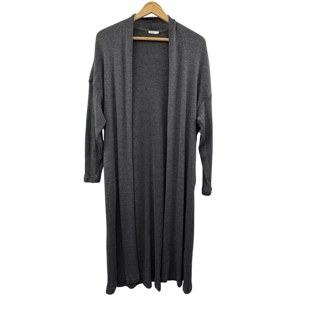 OGL long Sleeve Open Front Maxi Cardigan Sweater duster size small